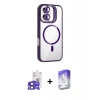 MARSİLYAN™- iPhone 17 Kılıf Yadigar Asil Koleksiyonu - Siyah Bilvis 5in1 3D Magic Cam Ekran Koruyucu + Bilvis Titan Kamera Lens - SH