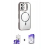 MARSİLYAN™- iPhone 17 Kılıf Yadigar Asil Koleksiyonu - Siyah Bilvis 5in1 3D Magic Cam Ekran Koruyucu + Bilvis Titan Kamera Lens - SH