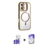 MARSİLYAN™- iPhone 17 Kılıf Yadigar Asil Koleksiyonu - Siyah Bilvis 5in1 3D Magic Cam Ekran Koruyucu + Bilvis Titan Kamera Lens - SH
