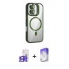MARSİLYAN™- iPhone 17 Kılıf Yadigar Asil Koleksiyonu - Siyah Bilvis 5in1 3D Magic Cam Ekran Koruyucu + Bilvis Titan Kamera Lens - SH