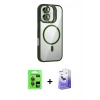 MARSİLYAN™- iPhone 17 Kılıf Yadigar Asil Koleksiyonu - Siyah Bilvis 5in1 5D Magic Hayalet Cam Ekran Koruyucu + Raze Metal Kamera Lens - GI