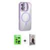 MARSİLYAN™- iPhone 17 Kılıf Yadigar Asil Koleksiyonu - Siyah Bilvis Hayalet Cam Ekran Koruyucu + Raze Metal Kamera Lens - GS