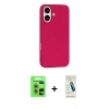 MARSİLYAN™- iPhone 17 Kılıf Yankı Form Serisi - Şeffaf Pasifik Cam Ekran Koruyucu + Raze Metal Kamera Lens - AKMR