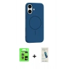 MARSİLYAN™- iPhone 17 Kılıf Yankı Form Serisi - Şeffaf Pasifik Cam Ekran Koruyucu + Raze Metal Kamera Lens - AKMR
