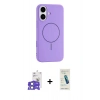 MARSİLYAN™- iPhone 17 Kılıf Yankı Form Serisi - Şeffaf Pasifik Cam Ekran Koruyucu + Bilvis Titan Kamera Lens - AKMI