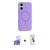 MARSİLYAN™- iPhone 17 Kılıf Yankı Form Serisi - Şeffaf Pasifik Cam Ekran Koruyucu + Bilvis Titan Kamera Lens - GS