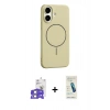 MARSİLYAN™- iPhone 17 Kılıf Yankı Form Serisi - Şeffaf Pasifik Cam Ekran Koruyucu + Bilvis Titan Kamera Lens - GS