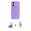 MARSİLYAN™- iPhone 17 Kılıf Yankı Form Serisi - Şeffaf Pasifik Cam Ekran Koruyucu + Bilvis Titan Kamera Lens - LA