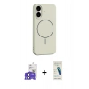 MARSİLYAN™- iPhone 17 Kılıf Yankı Form Serisi - Şeffaf Pasifik Cam Ekran Koruyucu + Bilvis Titan Kamera Lens - SH