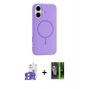 MARSİLYAN™- iPhone 17 Kılıf Yankı Form Serisi - Siyah 360 Mat Full Body Arka Koruyucu + Bilvis Titan Kamera Lens - AKYL