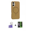 MARSİLYAN™- iPhone 17 Kılıf Yankı Form Serisi - Siyah 360 Mat Full Body Arka Koruyucu + Bilvis Titan Kamera Lens - AKYL