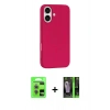 MARSİLYAN™- iPhone 17 Kılıf Yankı Form Serisi - Siyah 360 Mat Full Body Arka Koruyucu + Raze Metal Kamera Lens - AKMR
