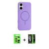 MARSİLYAN™- iPhone 17 Kılıf Yankı Form Serisi - Siyah 360 Mat Full Body Arka Koruyucu + Raze Metal Kamera Lens - AKMR