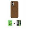 MARSİLYAN™- iPhone 17 Kılıf Yankı Form Serisi - Siyah 360 Mat Full Body Arka Koruyucu + Raze Metal Kamera Lens - AKMR