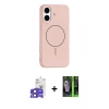MARSİLYAN™- iPhone 17 Kılıf Yankı Form Serisi - Siyah 360 Mat Full Body Arka Koruyucu + Bilvis Titan Kamera Lens - SH