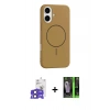 MARSİLYAN™- iPhone 17 Kılıf Yankı Form Serisi - Siyah 360 Mat Full Body Arka Koruyucu + Bilvis Titan Kamera Lens - SH