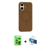 MARSİLYAN™- iPhone 17 Kılıf Yankı Form Serisi - Siyah 3D Antistatik Cam Ekran Koruyucu + Raze Metal Kamera Lens - AKMR