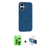 MARSİLYAN™- iPhone 17 Kılıf Yankı Form Serisi - Siyah 3D Antistatik Cam Ekran Koruyucu + Raze Metal Kamera Lens - GI
