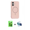 MARSİLYAN™- iPhone 17 Kılıf Yankı Form Serisi - Siyah 3D Antistatik Cam Ekran Koruyucu + Raze Metal Kamera Lens - GI