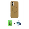 MARSİLYAN™- iPhone 17 Kılıf Yankı Form Serisi - Siyah 3D Antistatik Cam Ekran Koruyucu + Raze Metal Kamera Lens - GI
