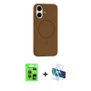 MARSİLYAN™- iPhone 17 Kılıf Yankı Form Serisi - Siyah 3D Antistatik Cam Ekran Koruyucu + Raze Metal Kamera Lens - GI