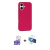 MARSİLYAN™- iPhone 17 Kılıf Yankı Form Serisi - Siyah 3D Antistatik Cam Ekran Koruyucu + Bilvis Titan Kamera Lens - SH