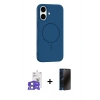 MARSİLYAN™- iPhone 17 Kılıf Yankı Form Serisi - Siyah 3D Antistatik Hayalet Cam Ekran Koruyucu + Bilvis Titan Kamera Lens - AKMI
