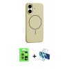 MARSİLYAN™- iPhone 17 Kılıf Yankı Form Serisi - Siyah 3D Antistatik Seramik Nano Ekran Koruyucu + Açık Mavi Raze Metal Kamera Lens