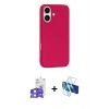 MARSİLYAN™- iPhone 17 Kılıf Yankı Form Serisi - Siyah 3D Antistatik Seramik Nano Ekran Koruyucu + Lila Bilvis Titan Kamera Lens