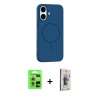 MARSİLYAN™- iPhone 17 Kılıf Yankı Form Serisi - Siyah Bilvis 3D Cam Ekran Koruyucu + Raze Metal Kamera Lens - GS