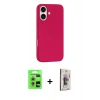 MARSİLYAN™- iPhone 17 Kılıf Yankı Form Serisi - Siyah Bilvis 3D Cam Ekran Koruyucu + Raze Metal Kamera Lens - GS