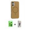 MARSİLYAN™- iPhone 17 Kılıf Yankı Form Serisi - Siyah Bilvis 3D Cam Ekran Koruyucu + Raze Metal Kamera Lens - GS