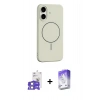 MARSİLYAN™- iPhone 17 Kılıf Yankı Form Serisi - Siyah Bilvis 5in1 3D Magic Cam Ekran Koruyucu + Bilvis Titan Kamera Lens - LA
