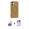 MARSİLYAN™- iPhone 17 Kılıf Yankı Form Serisi - Siyah Bilvis 5in1 3D Magic Cam Ekran Koruyucu + Bilvis Titan Kamera Lens - SH