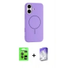 MARSİLYAN™- iPhone 17 Kılıf Yankı Form Serisi - Siyah Bilvis 5in1 3D Magic Cam Ekran Koruyucu + Raze Metal Kamera Lens - GI