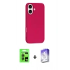 MARSİLYAN™- iPhone 17 Kılıf Yankı Form Serisi - Siyah Bilvis 5in1 3D Magic Cam Ekran Koruyucu + Raze Metal Kamera Lens - GI
