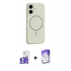 MARSİLYAN™- iPhone 17 Kılıf Yankı Form Serisi - Siyah Bilvis 5in1 3D Magic Cam Ekran Koruyucu + Bilvis Titan Kamera Lens - GS