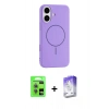 MARSİLYAN™- iPhone 17 Kılıf Yankı Form Serisi - Siyah Bilvis 5in1 3D Magic Cam Ekran Koruyucu + Raze Metal Kamera Lens - AKMI