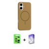 MARSİLYAN™- iPhone 17 Kılıf Yankı Form Serisi - Siyah Bilvis 5in1 3D Magic Cam Ekran Koruyucu + Raze Metal Kamera Lens - AKMI