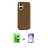 MARSİLYAN™- iPhone 17 Kılıf Yankı Form Serisi - Siyah Bilvis 5in1 3D Magic Cam Ekran Koruyucu + Raze Metal Kamera Lens - AKMI