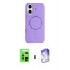 MARSİLYAN™- iPhone 17 Kılıf Yankı Form Serisi - Siyah Bilvis 5in1 3D Magic Cam Ekran Koruyucu + Raze Metal Kamera Lens - GS
