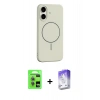 MARSİLYAN™- iPhone 17 Kılıf Yankı Form Serisi - Siyah Bilvis 5in1 3D Magic Cam Ekran Koruyucu + Raze Metal Kamera Lens - AKMI