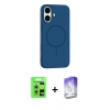 MARSİLYAN™- iPhone 17 Kılıf Yankı Form Serisi - Siyah Bilvis 5in1 3D Magic Cam Ekran Koruyucu + Raze Metal Kamera Lens - GS