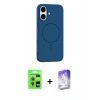 MARSİLYAN™- iPhone 17 Kılıf Yankı Form Serisi - Siyah Bilvis 5in1 3D Magic Cam Ekran Koruyucu + Raze Metal Kamera Lens - AKMI