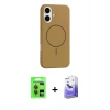 MARSİLYAN™- iPhone 17 Kılıf Yankı Form Serisi - Siyah Bilvis 5in1 5D Magic Hayalet Cam Ekran Koruyucu + Raze Metal Kamera Lens - GI