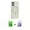 MARSİLYAN™- iPhone 17 Kılıf Yankı Form Serisi - Siyah Bilvis 5in1 5D Magic Hayalet Cam Ekran Koruyucu + Raze Metal Kamera Lens - GI