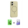 MARSİLYAN™- iPhone 17 Kılıf Yankı Form Serisi - Siyah Bilvis 5in1 5D Magic Hayalet Cam Ekran Koruyucu + Raze Metal Kamera Lens - GI