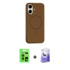 MARSİLYAN™- iPhone 17 Kılıf Yankı Form Serisi - Siyah Bilvis 5in1 5D Magic Hayalet Cam Ekran Koruyucu + Raze Metal Kamera Lens - GI
