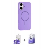 MARSİLYAN™- iPhone 17 Kılıf Yankı Form Serisi - Siyah Bilvis 5in1 5D Magic Hayalet Cam Ekran Koruyucu + Lila Bilvis Titan Kamera Lens