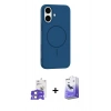MARSİLYAN™- iPhone 17 Kılıf Yankı Form Serisi - Siyah Bilvis 5in1 5D Magic Hayalet Cam Ekran Koruyucu + Lila Bilvis Titan Kamera Lens